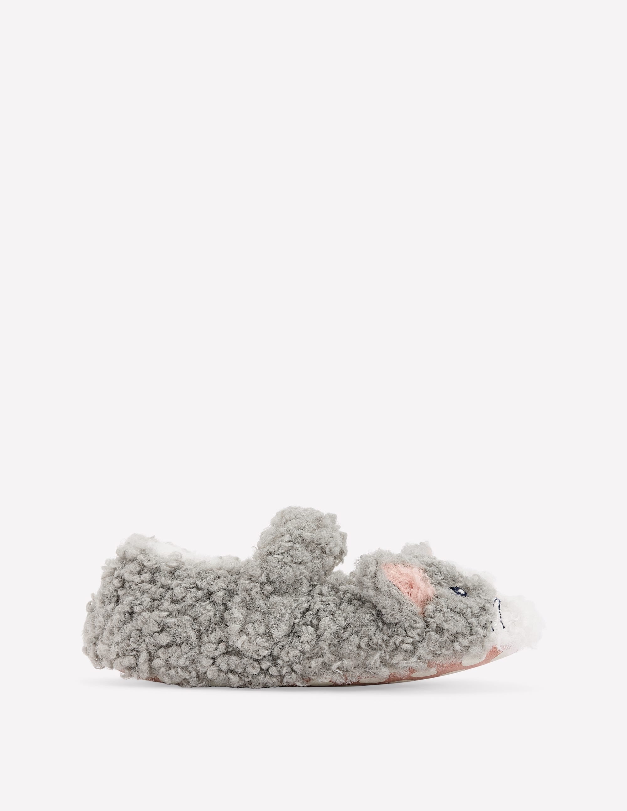 Mary Jane Slippers-Grey Cat - Image 1