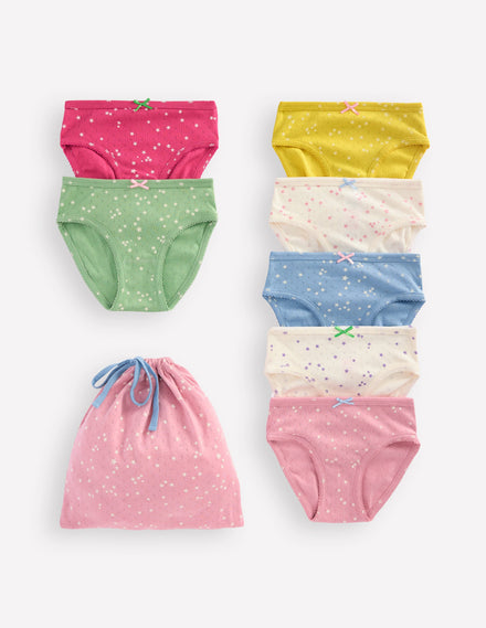 7-pack Pointelle Pants-Multi Stars
