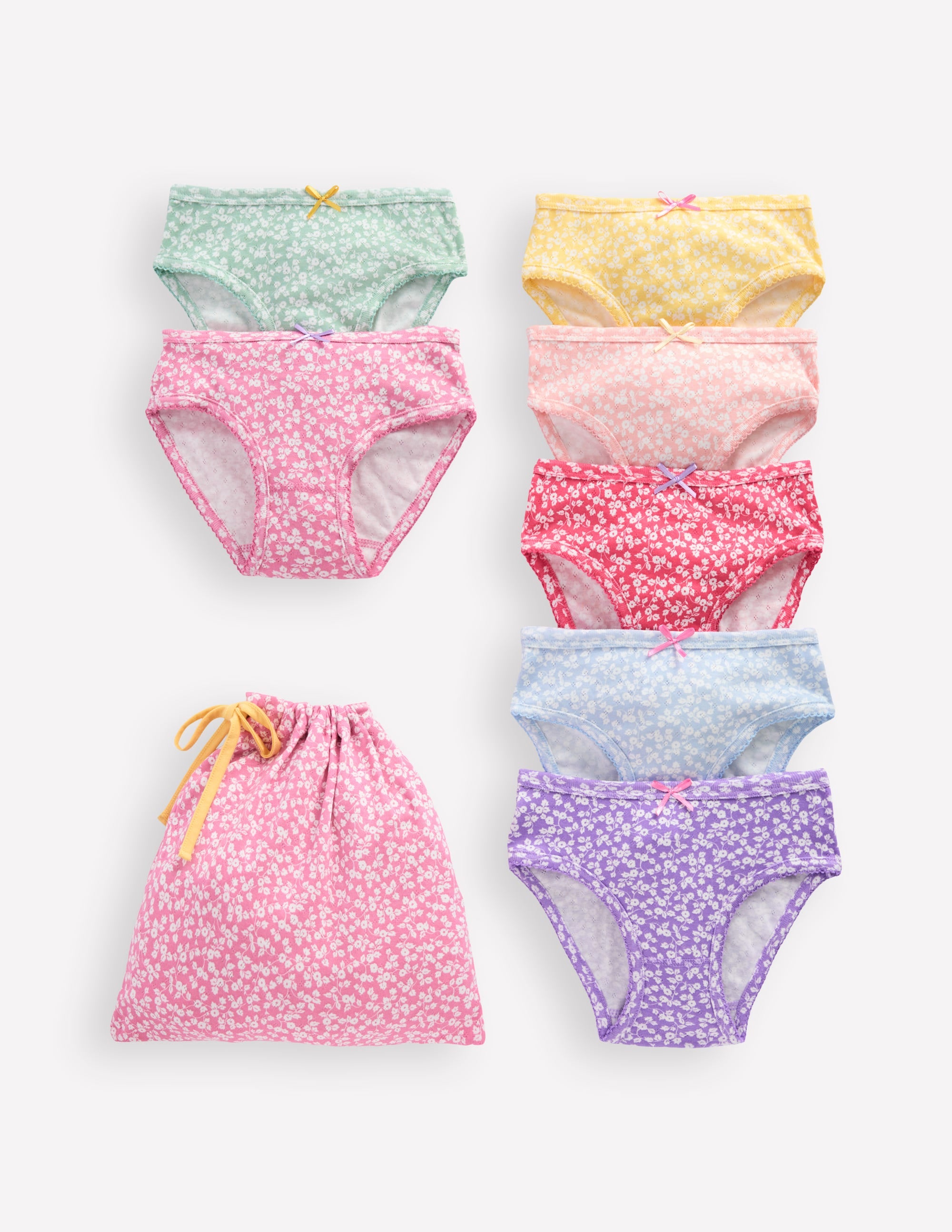 7-pack Pointelle Pants-Multi Ditsy Vine - Image 1