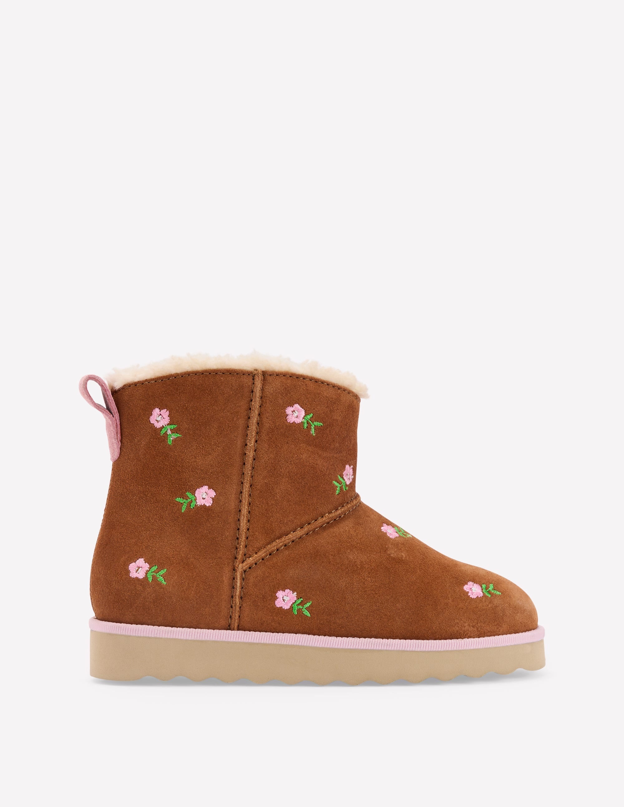Embroidered Cosy Boots-Embroidered Tan - Image 1