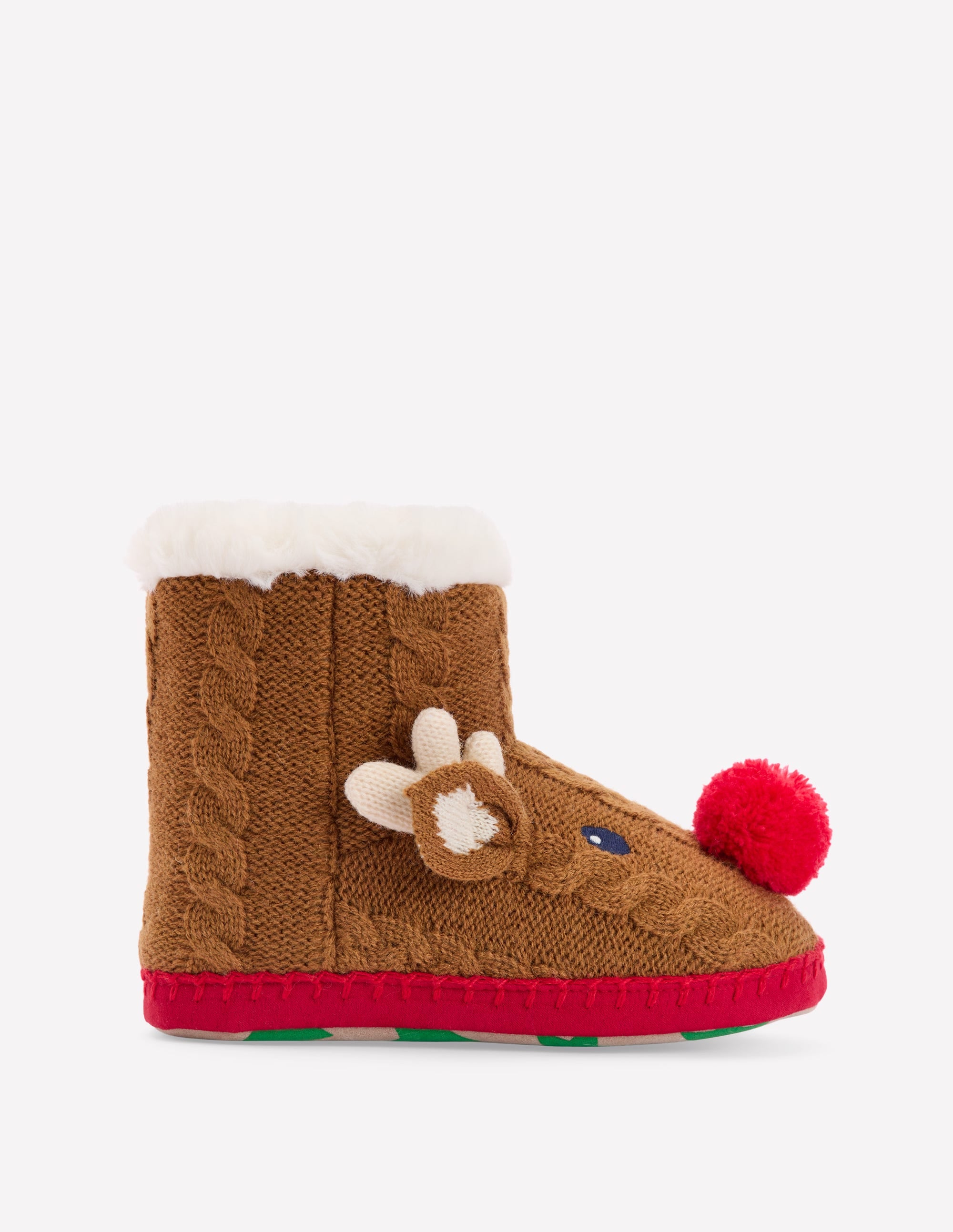 Novelty Slipper Boots-Reindeer - Image 1
