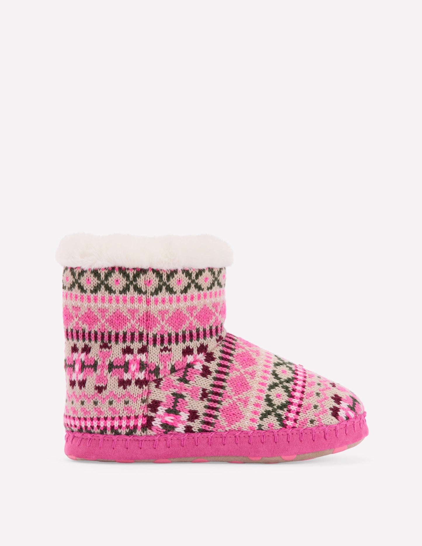 Fair Isle Slipper Boots-Heritage Fair Isle
