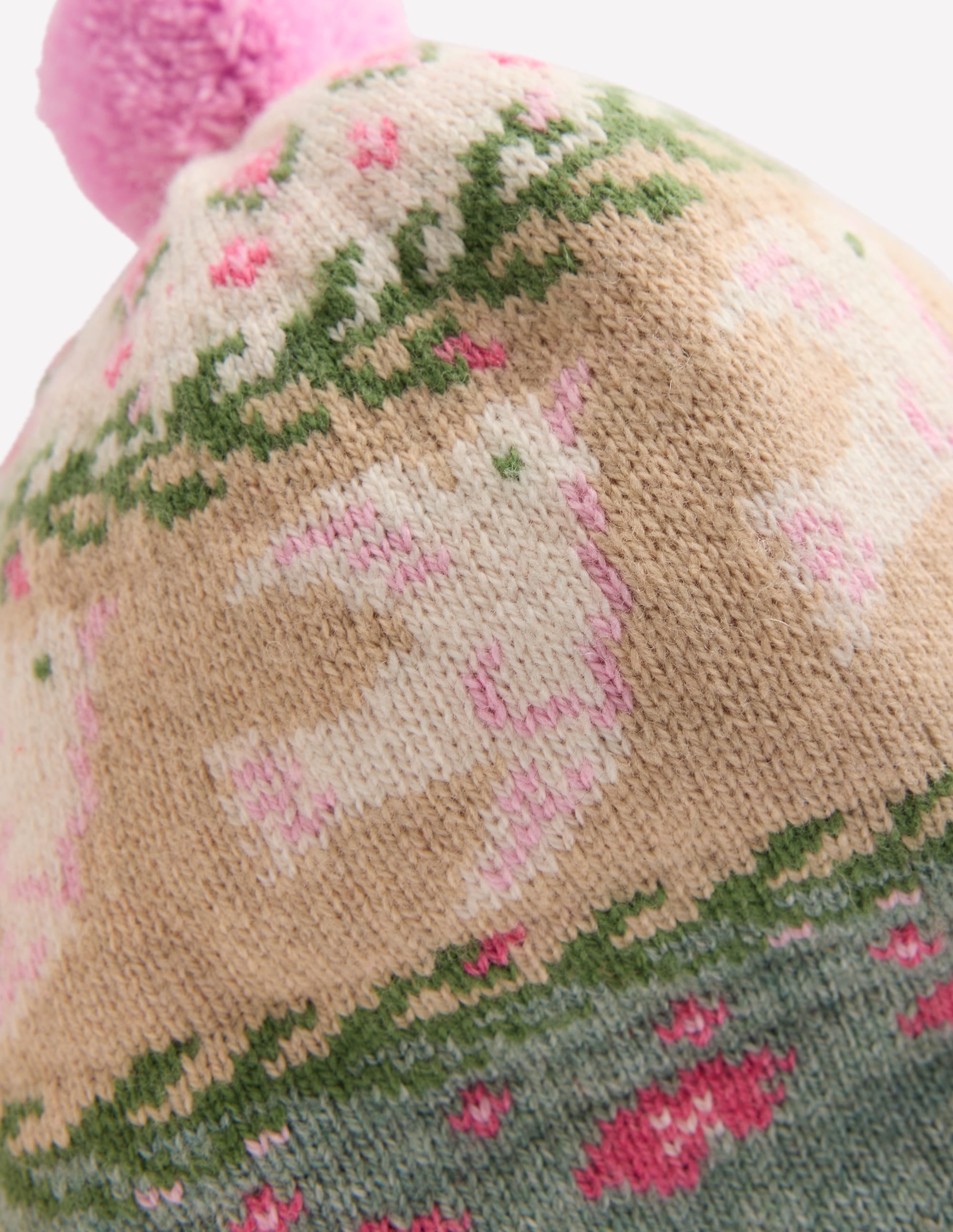 Baby Fair Isle Set (Girls)-Soft Jade Marl Birds - Image 2