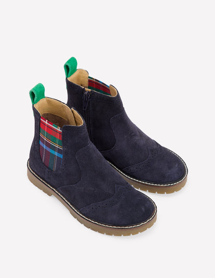 Suede Chelsea Boots-College Navy Suede