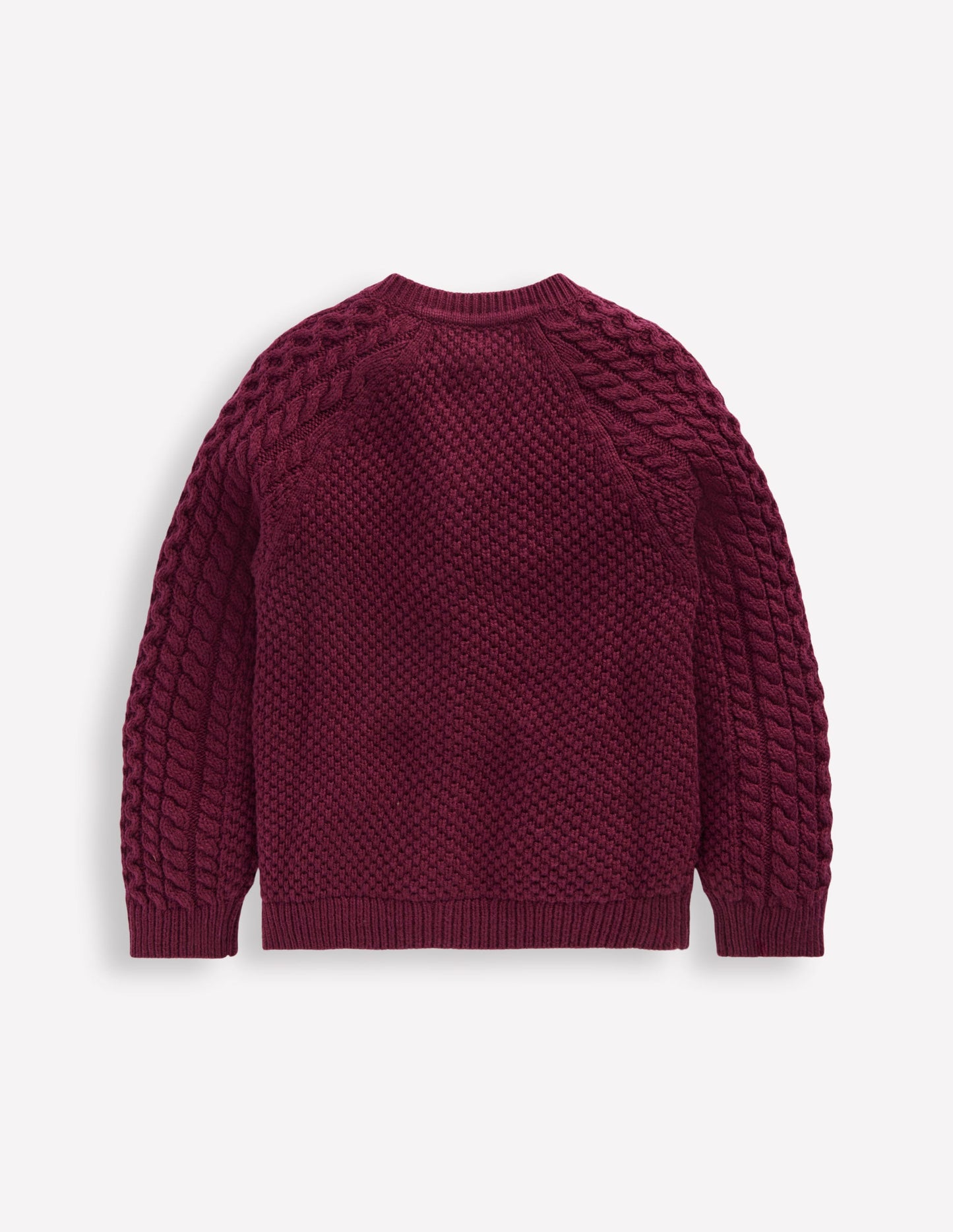 Cable Cardigan-Plum