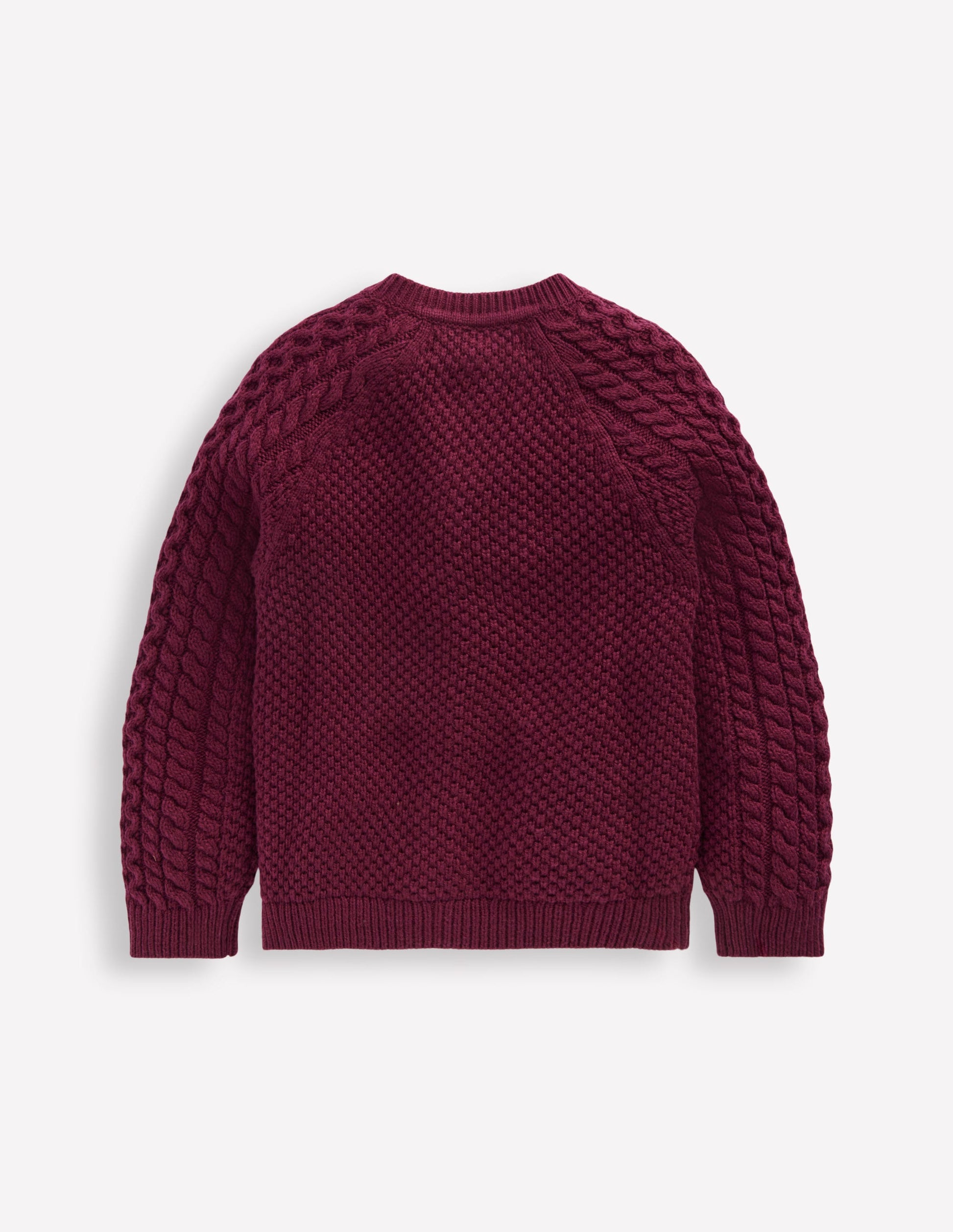 Cable Cardigan-Plum-3