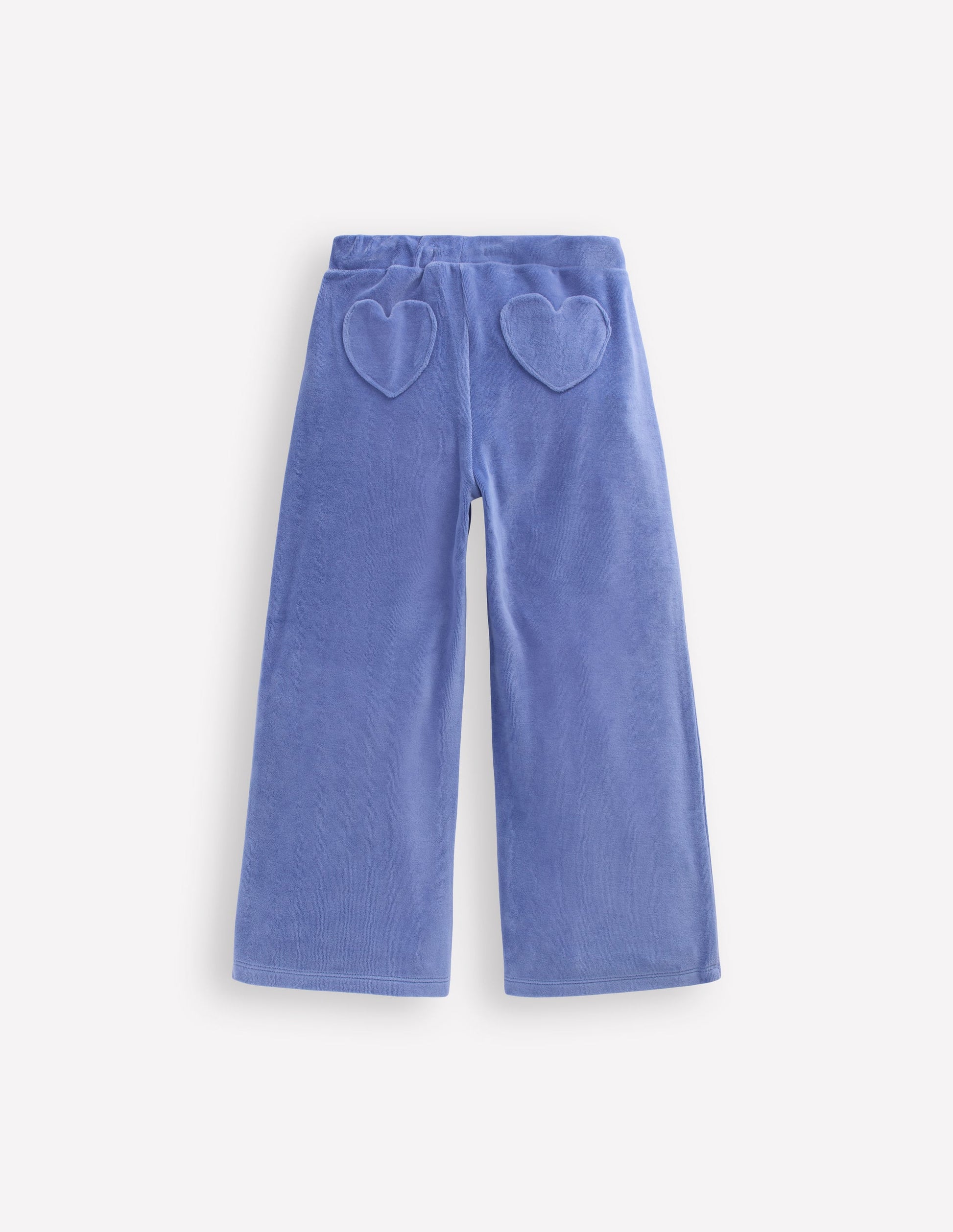 Heart Pocket Velour Jogger-Soft Blue-2