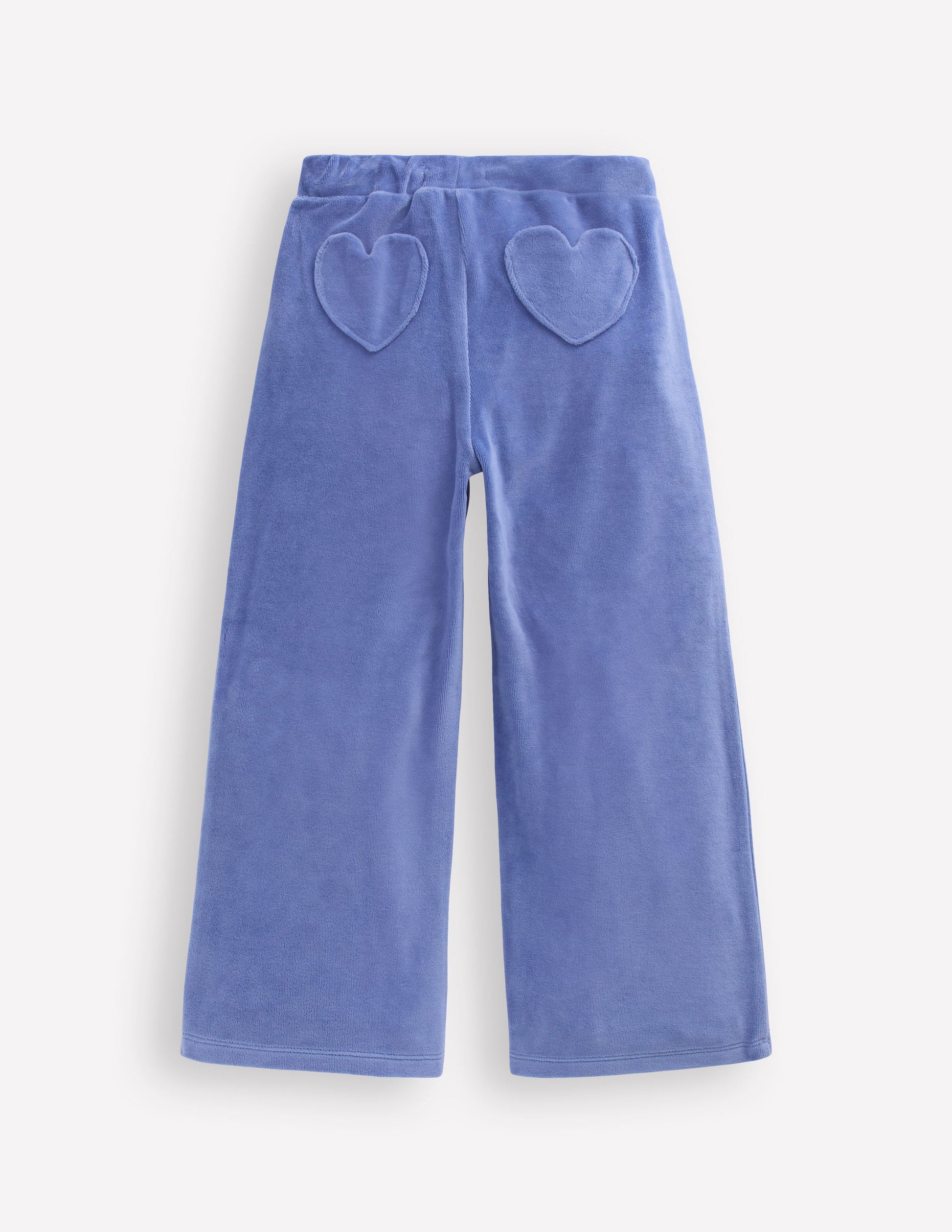 Heart Pocket Velour Jogger-Soft Blue-2