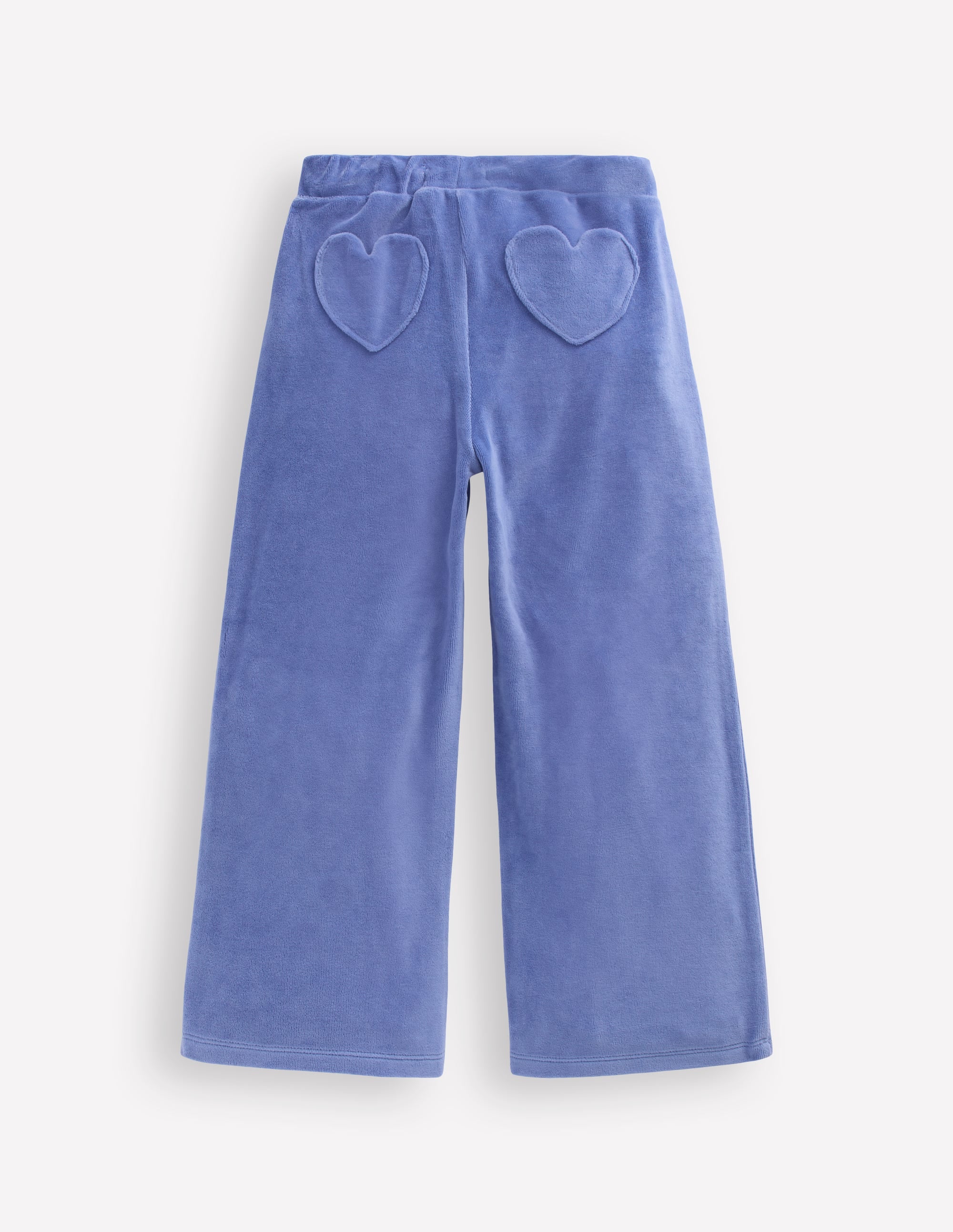 Heart Pocket Velour Jogger-Soft Blue - Image 2