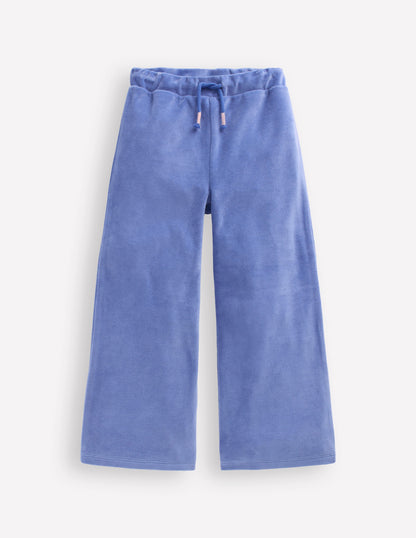 Heart Pocket Velour Jogger-Soft Blue-1