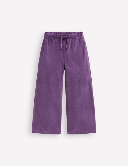 Heart Pocket Velour Jogger-Mystical Purple