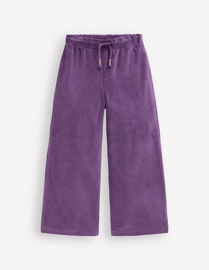Heart Pocket Velour Jogger-Mystical Purple-1