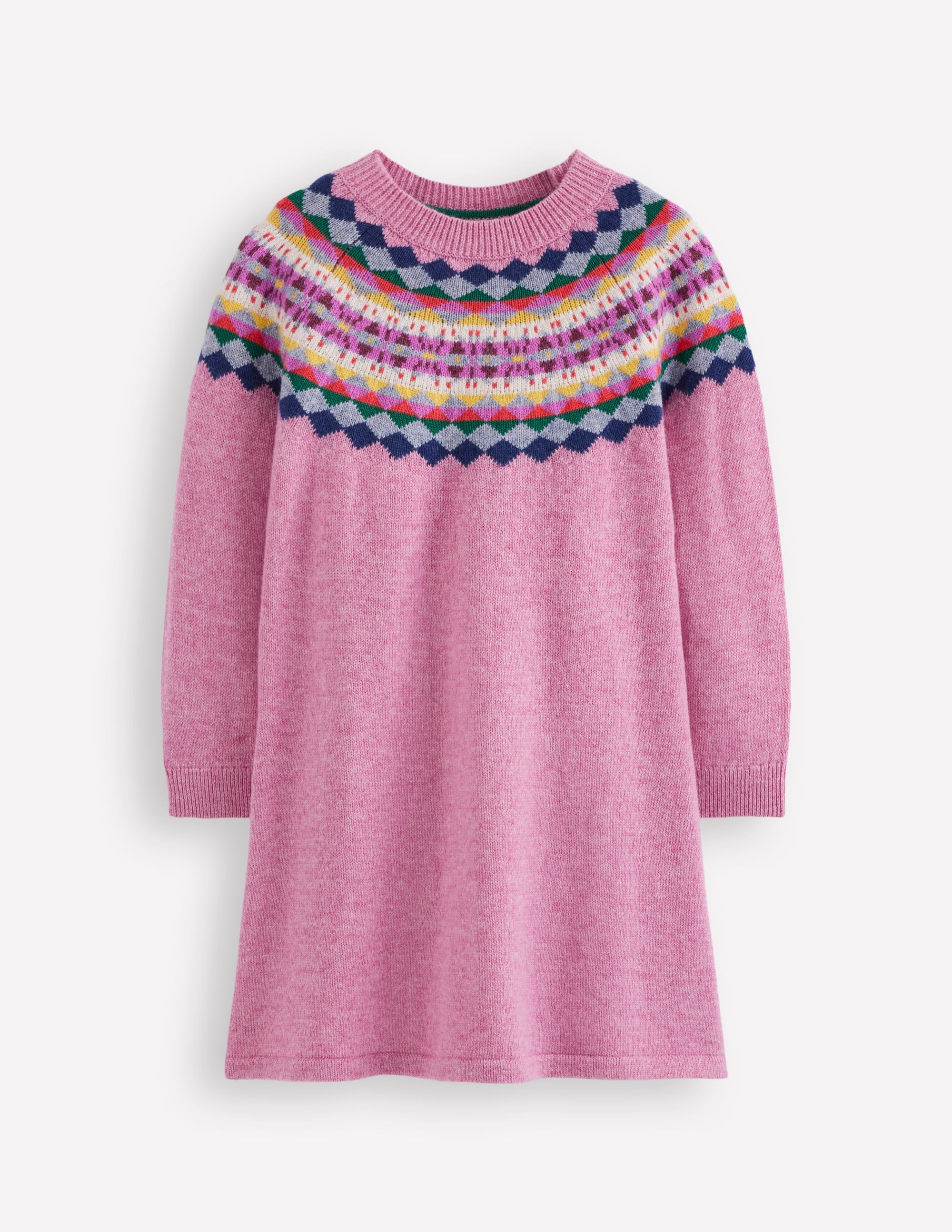 Minnie Fair Isle Jumper Dress-Orchid Smoke - Image 1