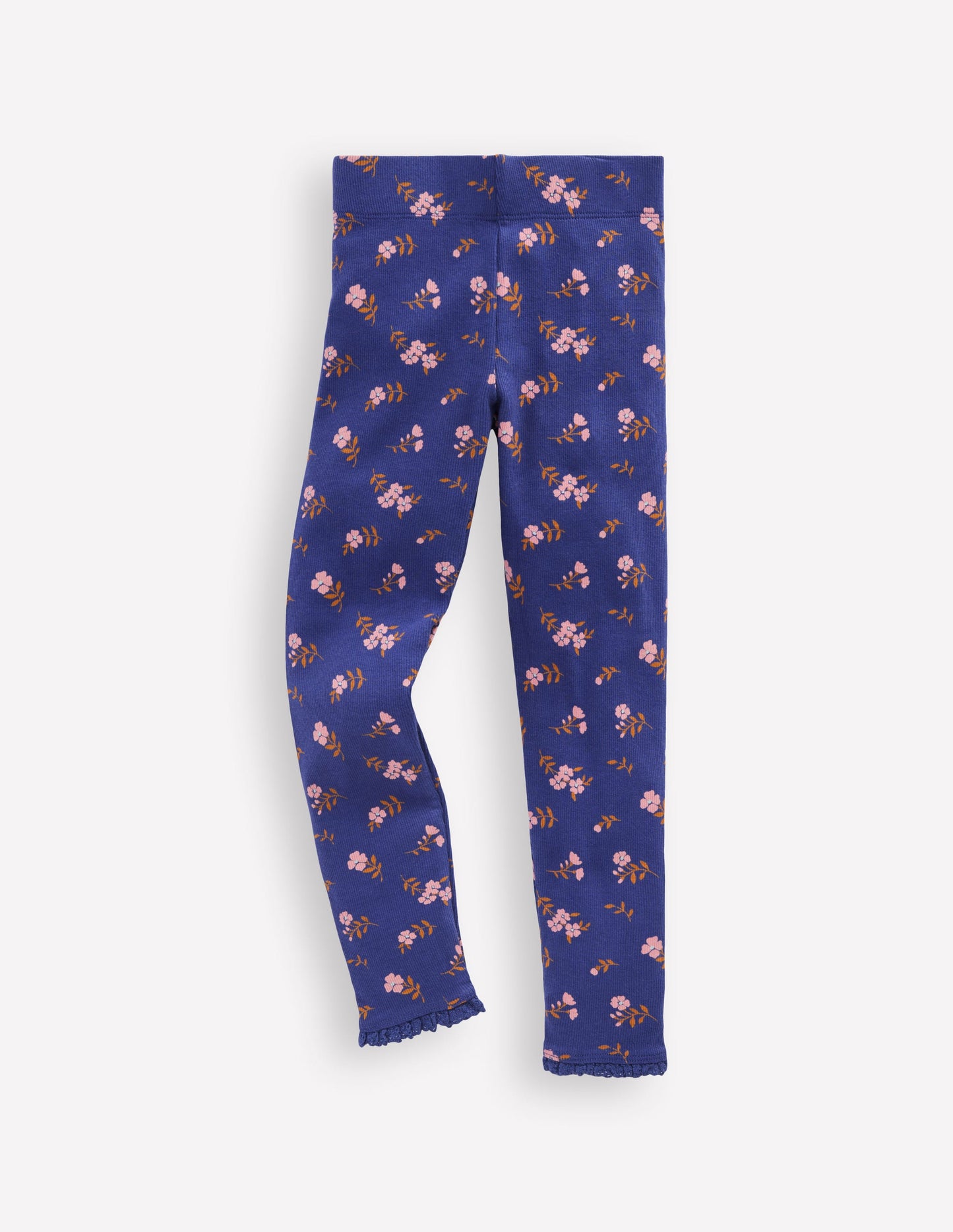 Ribbed Leggings-Starboard Blue Sprig
