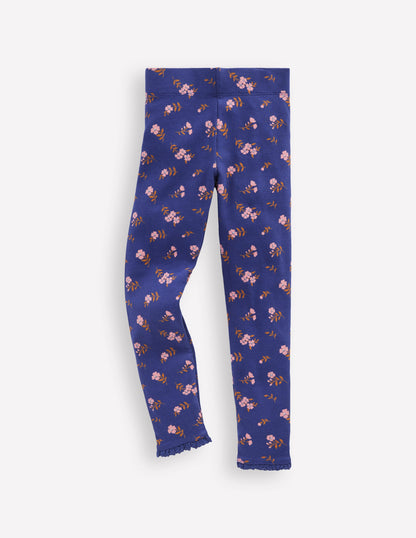 Ribbed Leggings-Starboard Blue Sprig-1
