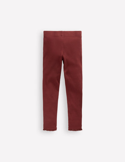 Ribbed Leggings-Chesnut-2