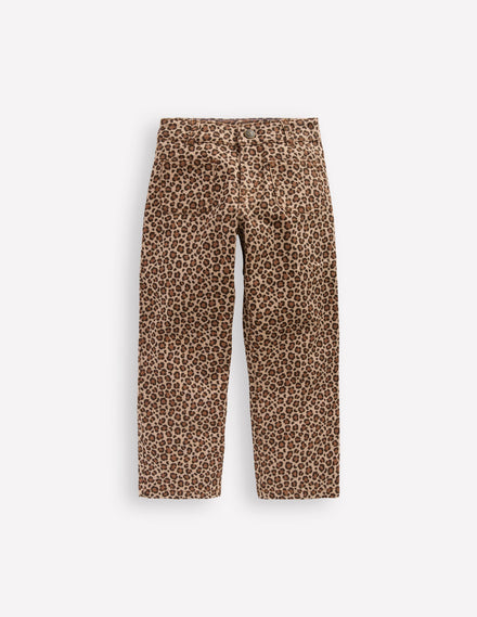 Patch Pocket Trouser-Leopard Print