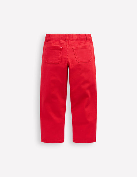 Patch Pocket Trouser-Poppy Red