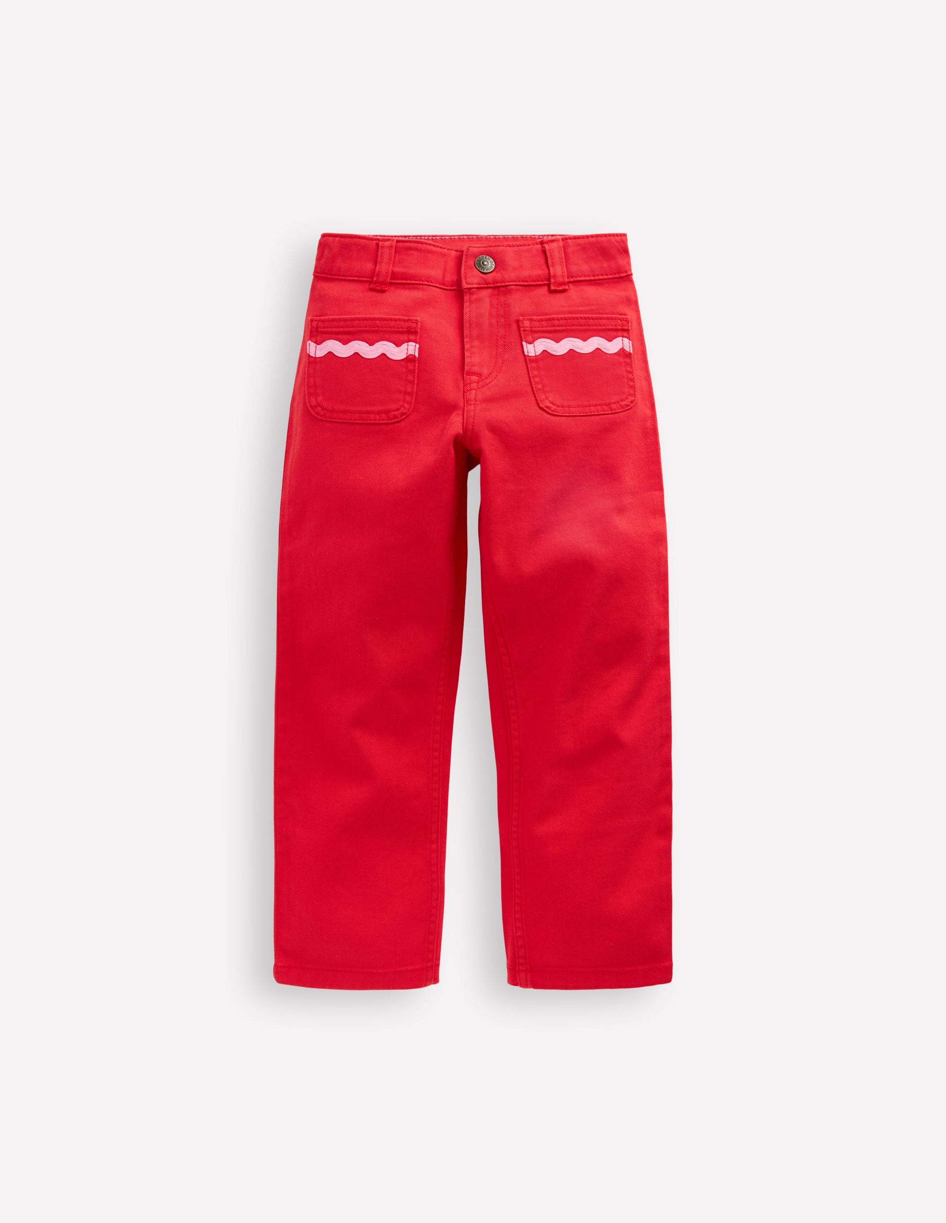 Patch Pocket Trouser-Poppy Red-1