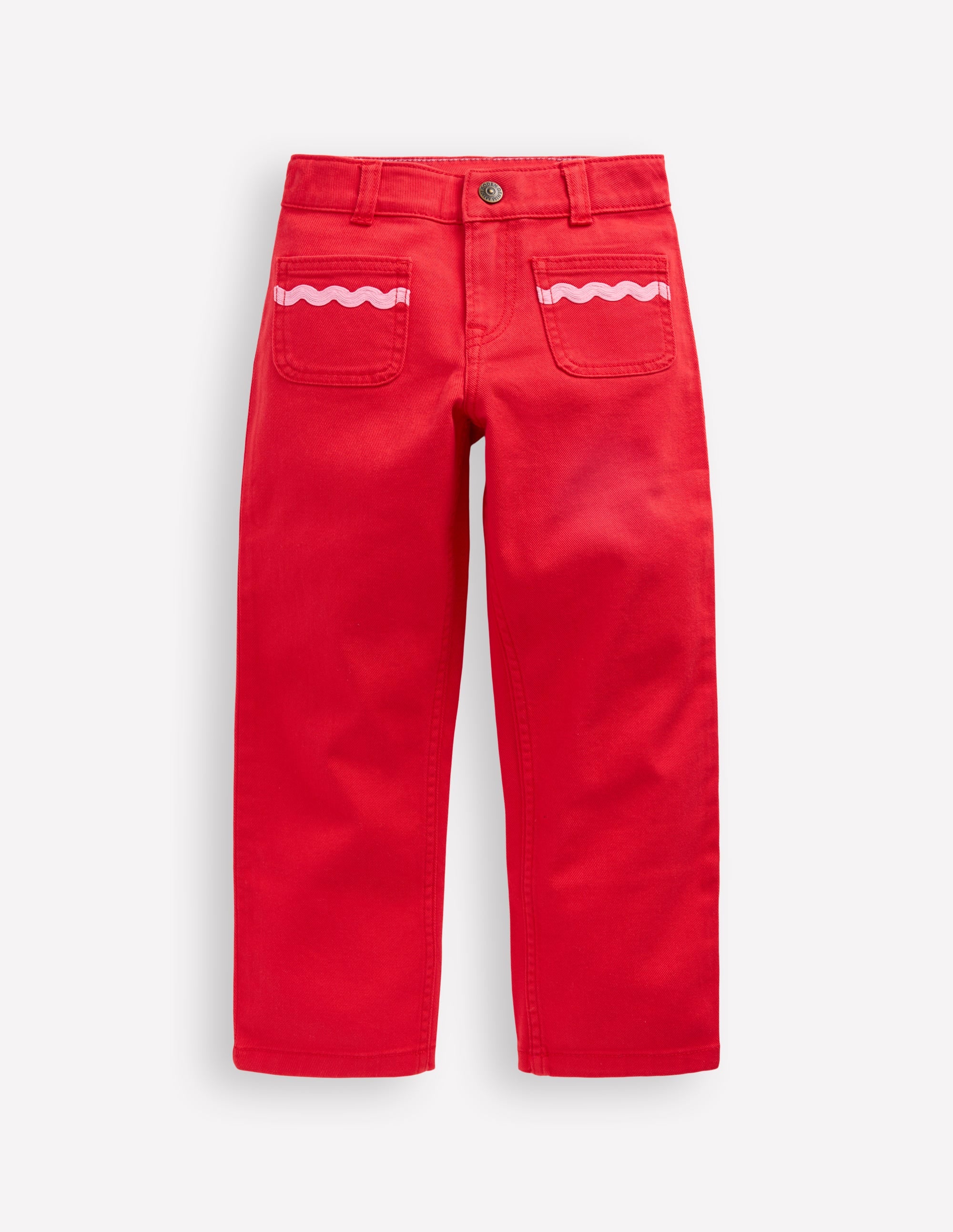Patch Pocket Trouser-Poppy Red - Image 1
