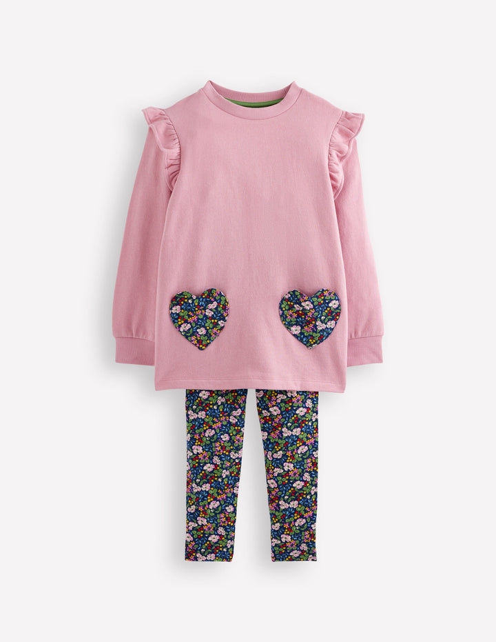 Sweat Tunic and Legging set-Berry Floral