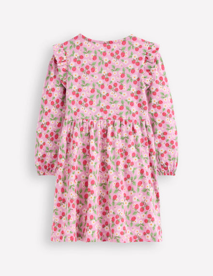 Posie Long Sleeve Jersey Dress-Soft Lavender Vintage Berry