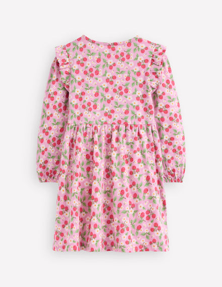 Posie Long Sleeve Jersey Dress-Soft Lavender Vintage Berry