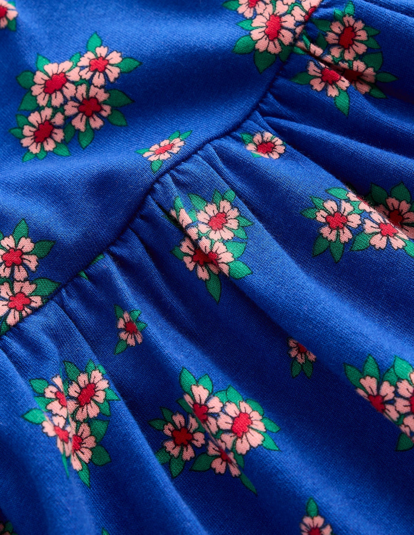 Ariel Long Sleeve Twirly Dress-Blue Flowerbunch