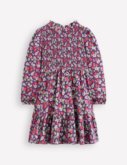 Aurora Long Sleeve Dress-Mystical Purple Vintage Berry-1