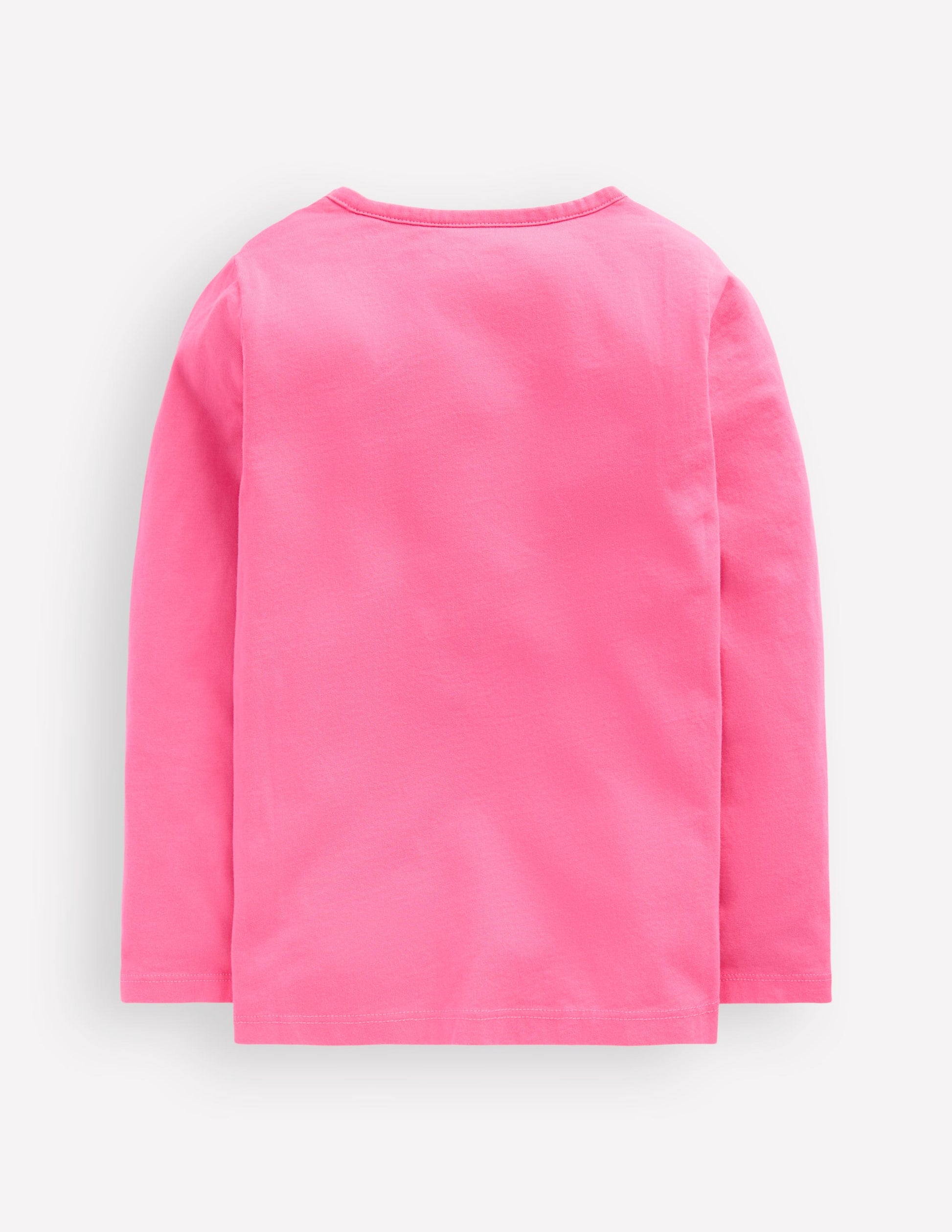 Long Sleeve Bouclé T-shirt-Pink Christmas Tree Dog-2