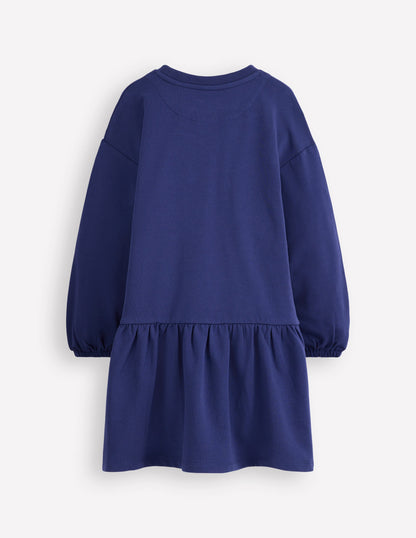 Logo Sweatshirt Dress-Starboard Blue Cherry-3