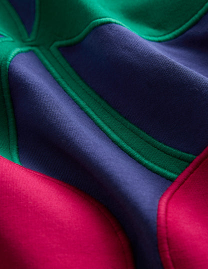 Logo Sweatshirt Dress-Starboard Blue Cherry-4