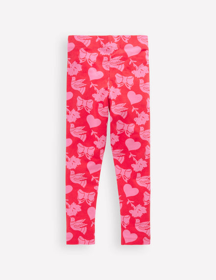 Fun Leggings-Rockabilly Red