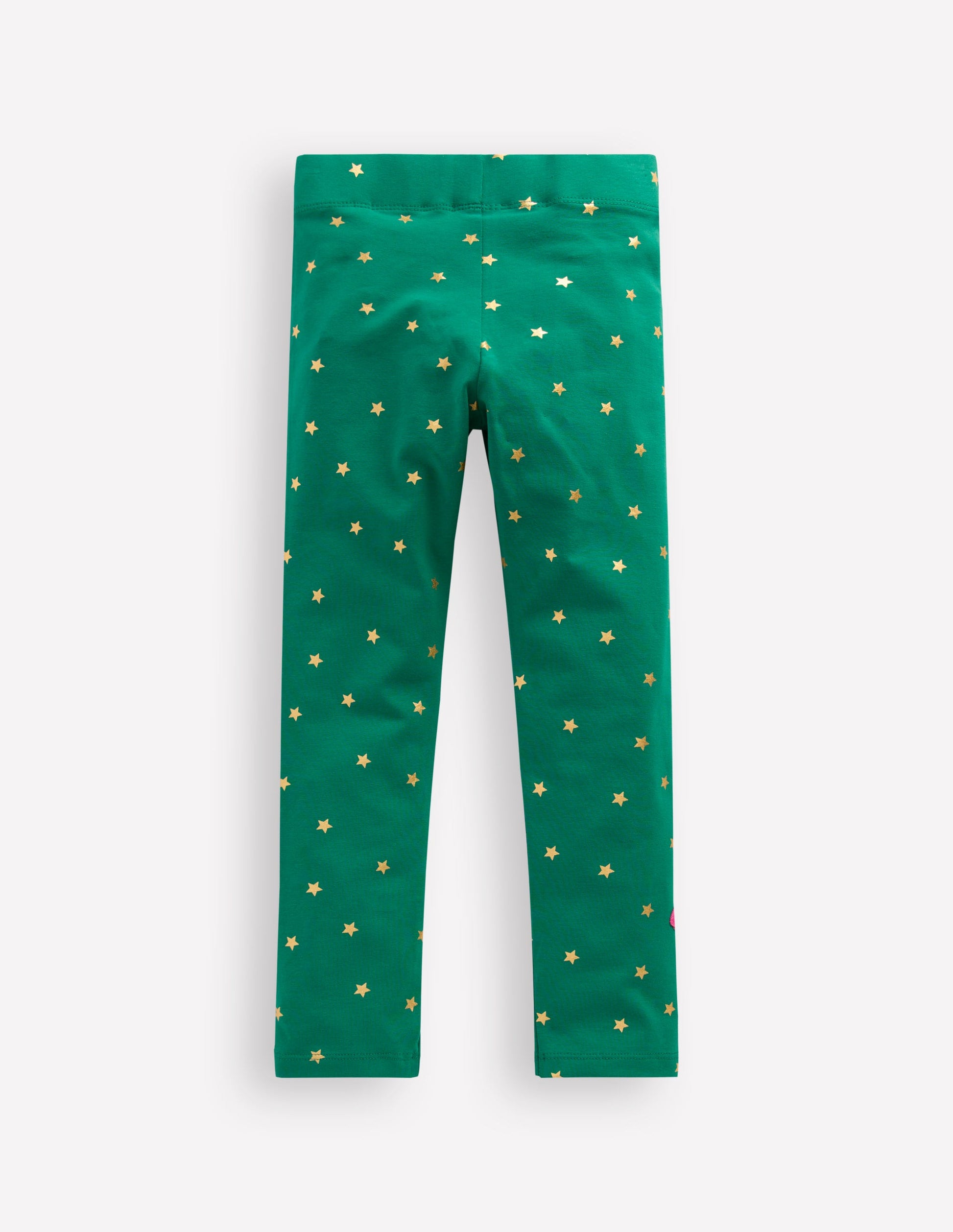 Appliqué Leggings-Jewel Green Robins-2