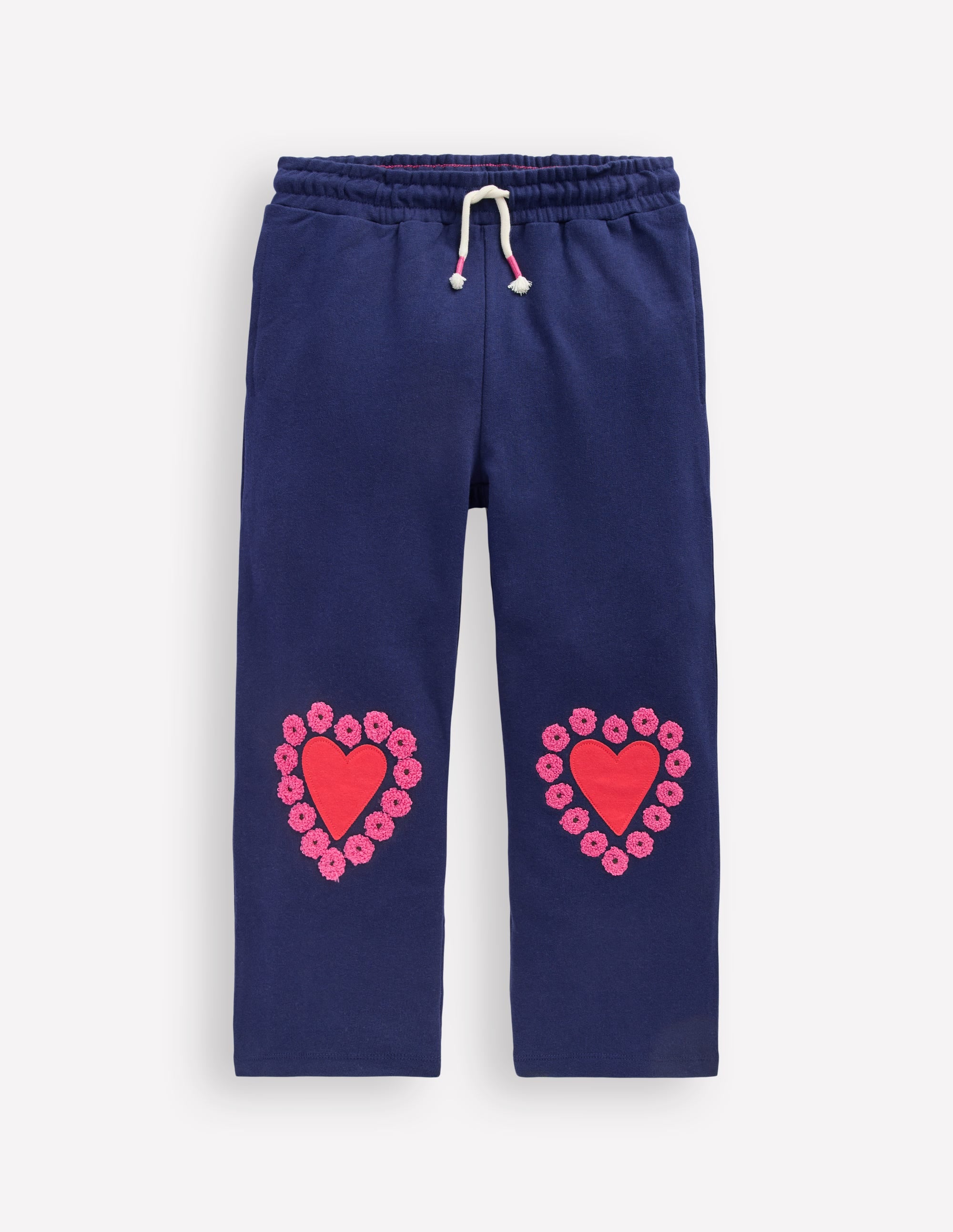 Bobbie Appliqué Joggers-College Navy Hearts - Image 1