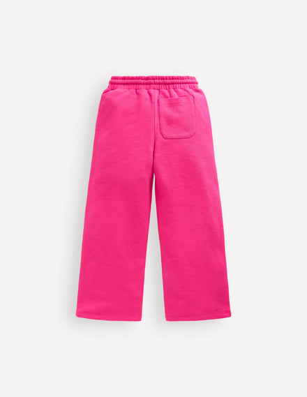 Bobbie Appliqué Joggers-Raspberry Pink Flowers