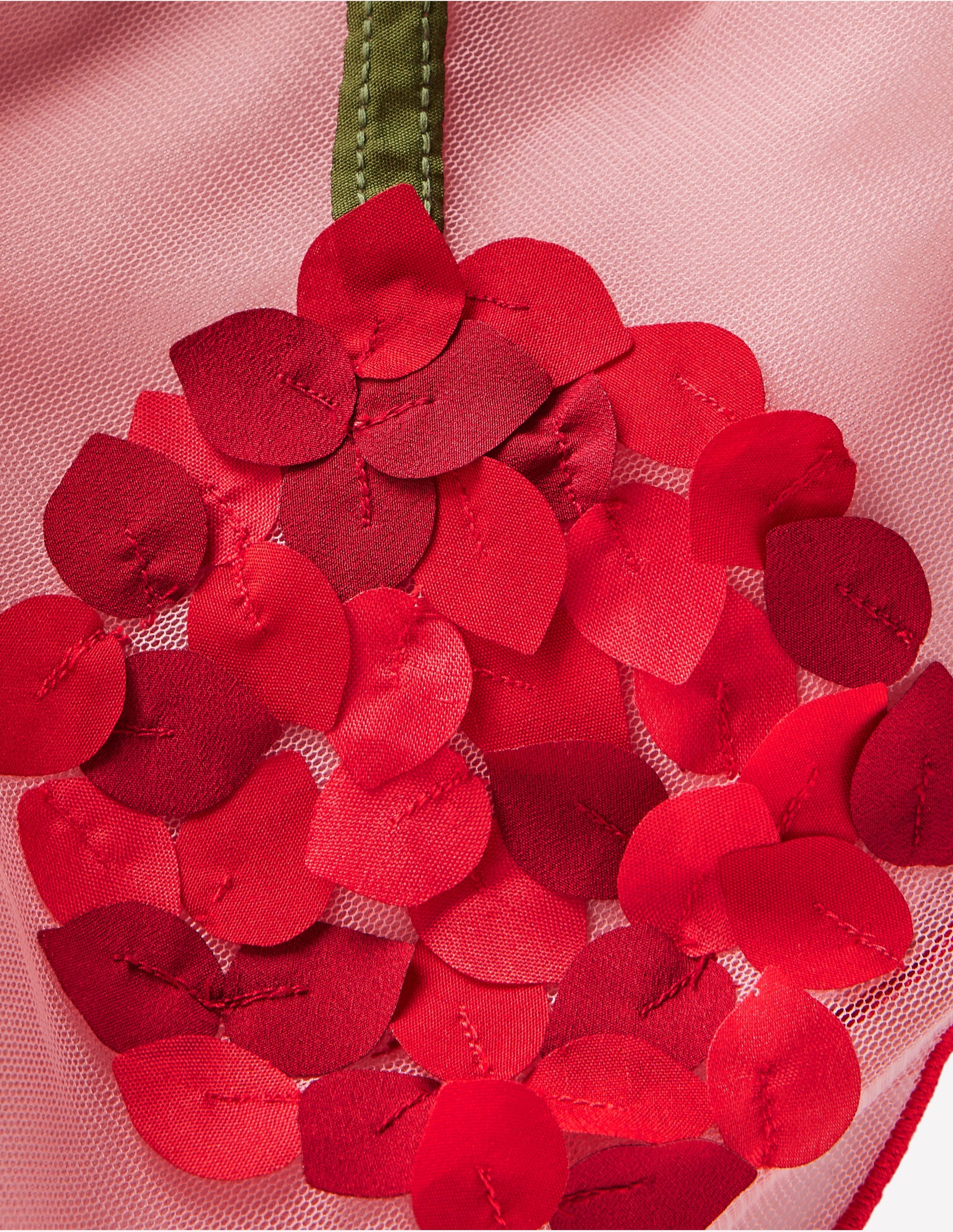 Appliqué Tulle Skirt-Vintage Pink Cherries - Image 3