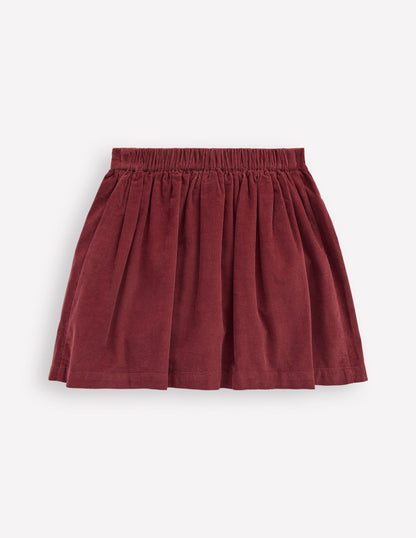 Button-through Mini Skirt-Chestnut Cats-2