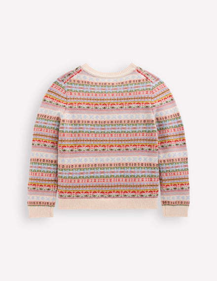 Edie Fair Isle Cardigan-Soft Multi