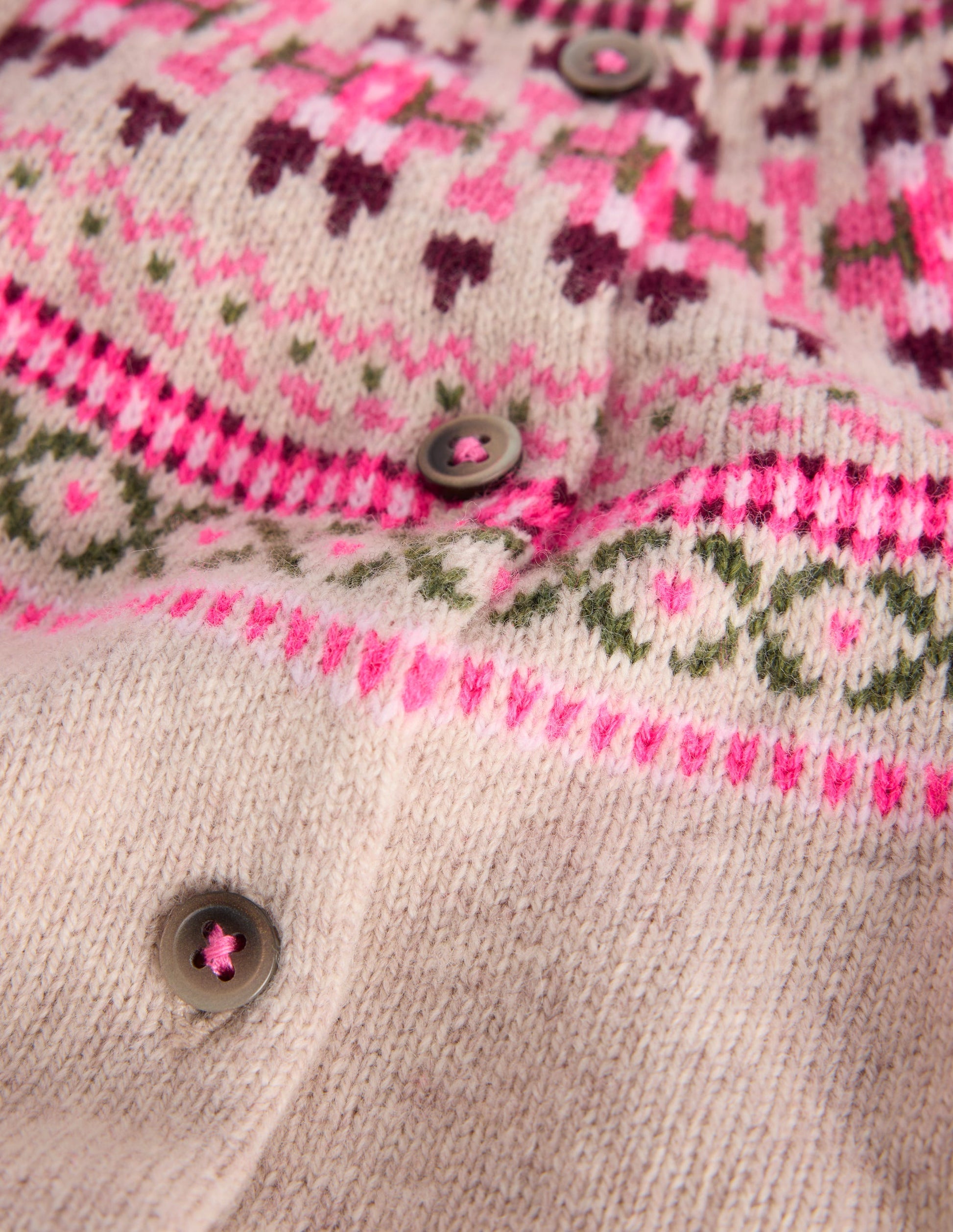 Edie Fair Isle Cardigan-Oatmeal Heritage Fair Isle-4