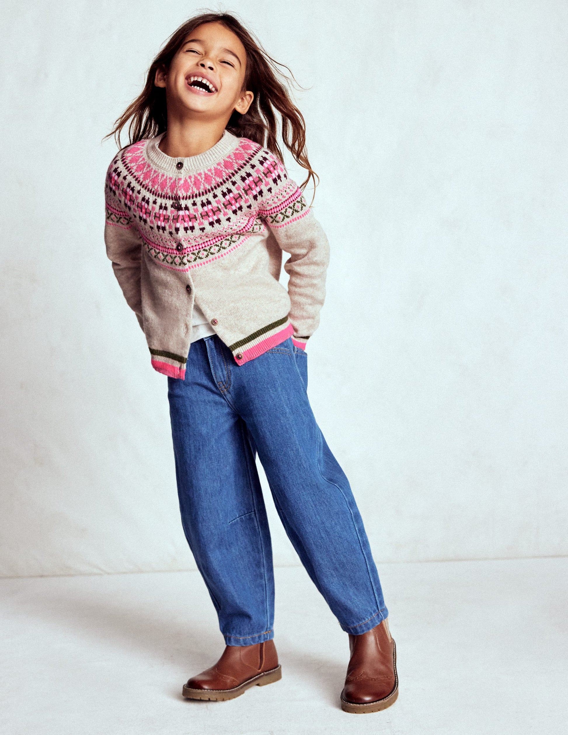 Edie Fair Isle Cardigan-Oatmeal Heritage Fair Isle-3