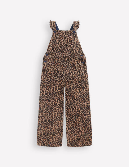 Frill Dungarees-Leopard-2