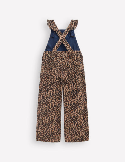 Frill Dungarees-Leopard-3