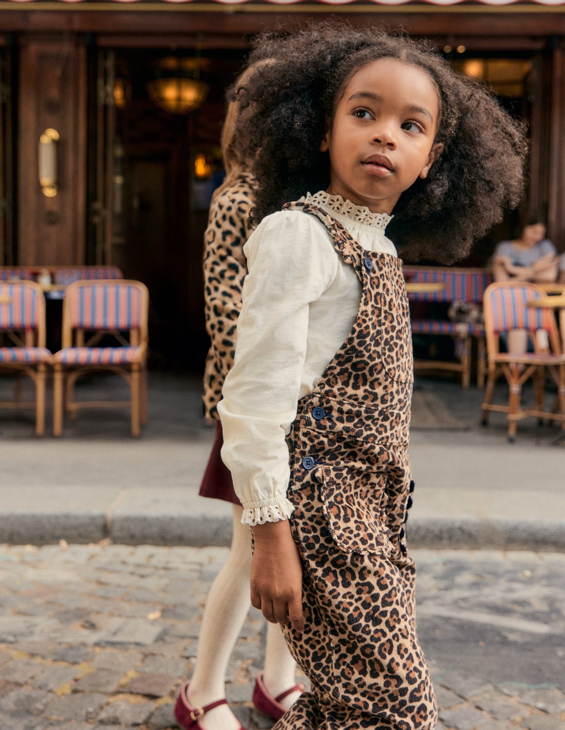 Frill Dungarees-Leopard-1