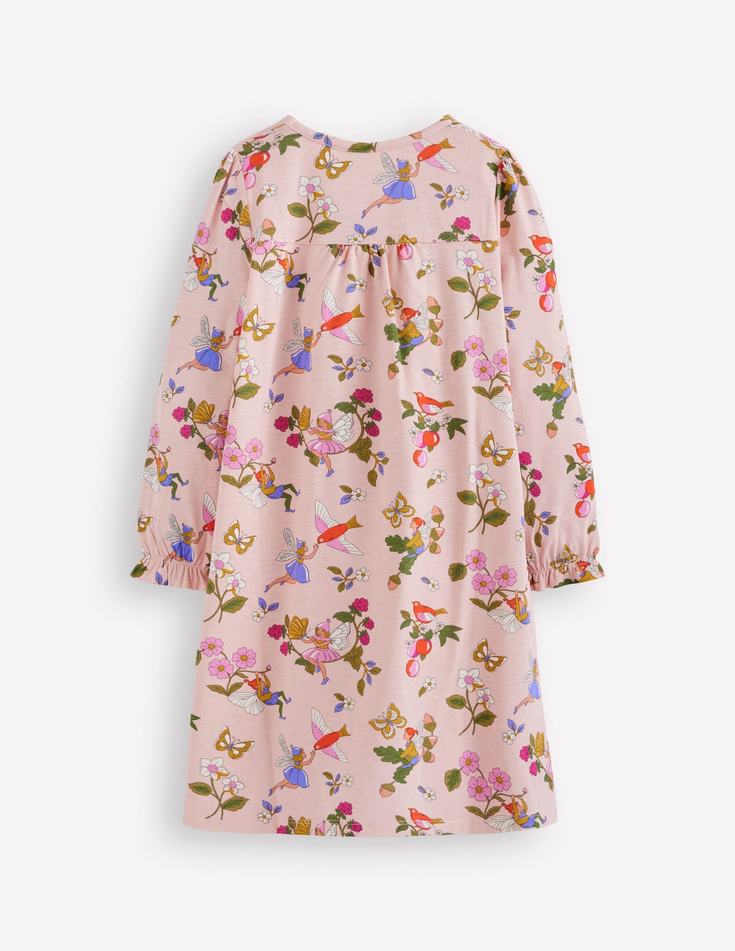 Printed Long Sleeve Nightie-Chalk Pink Fairy Tree
