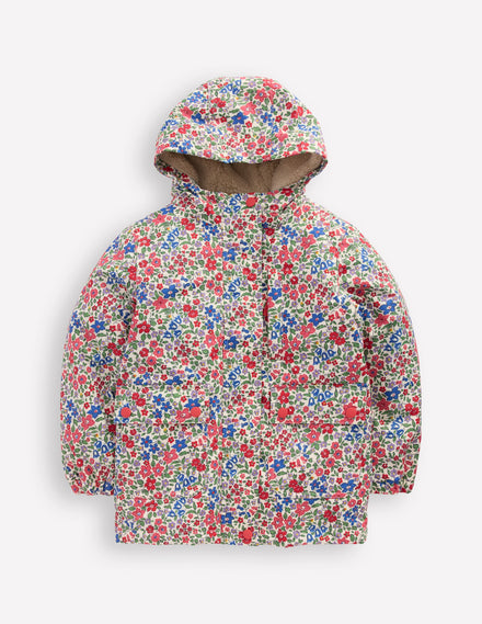 4-in-1 Waterproof Coat-Rapture Rose Flowerbed