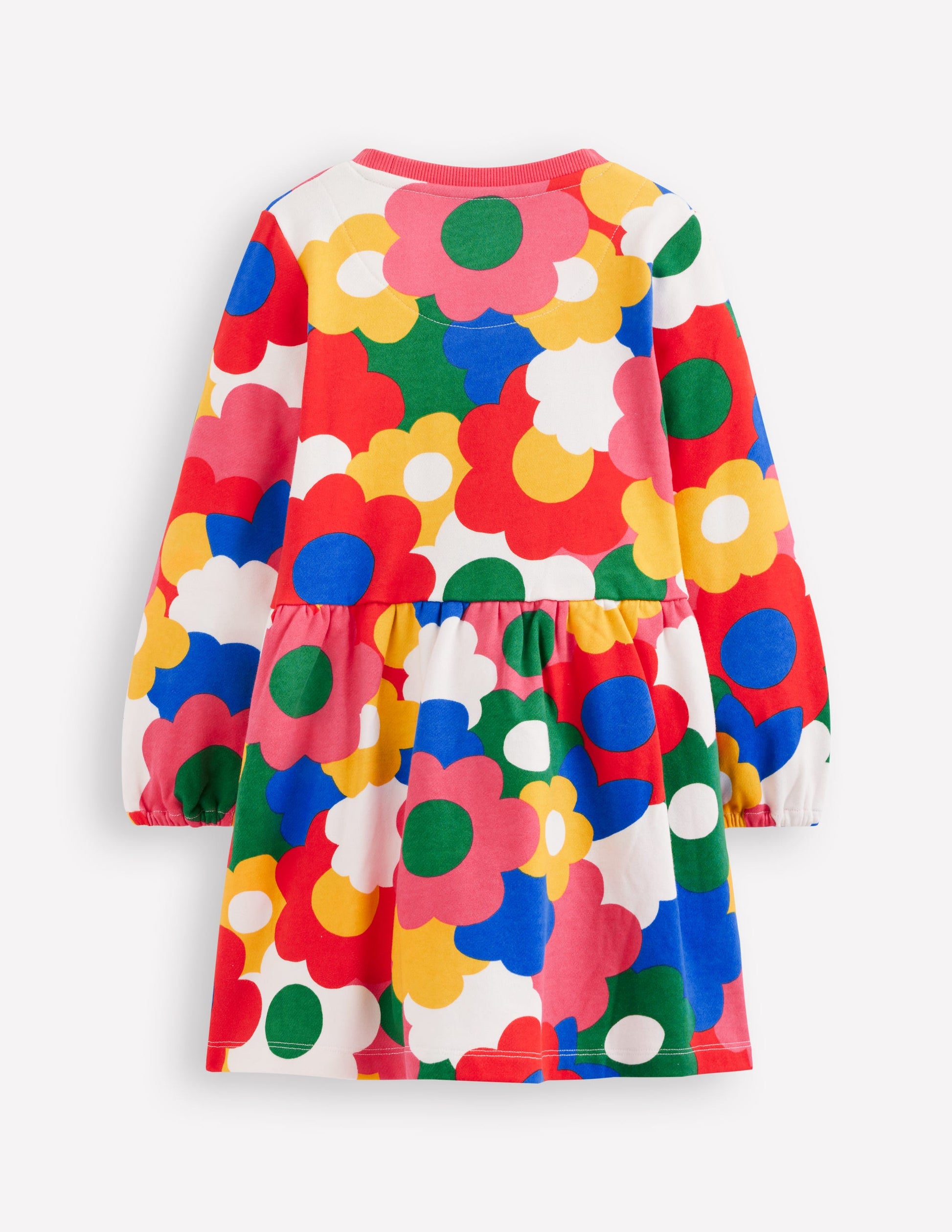 Loopback Sweat Dress-Multi Rainbow Flower-3