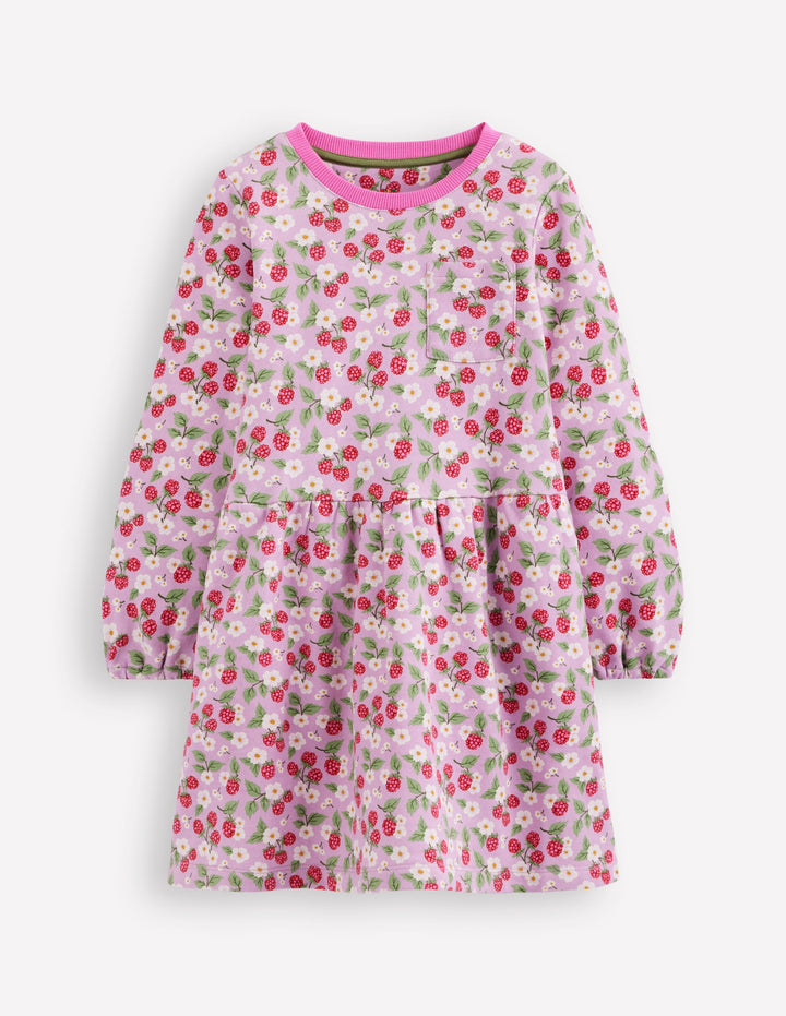 Loopback Sweat Dress-Soft Lavender Vintage Berry