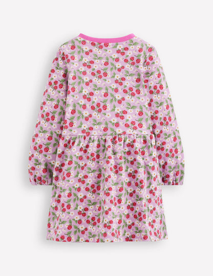 Loopback Sweat Dress-Soft Lavender Vintage Berry-2
