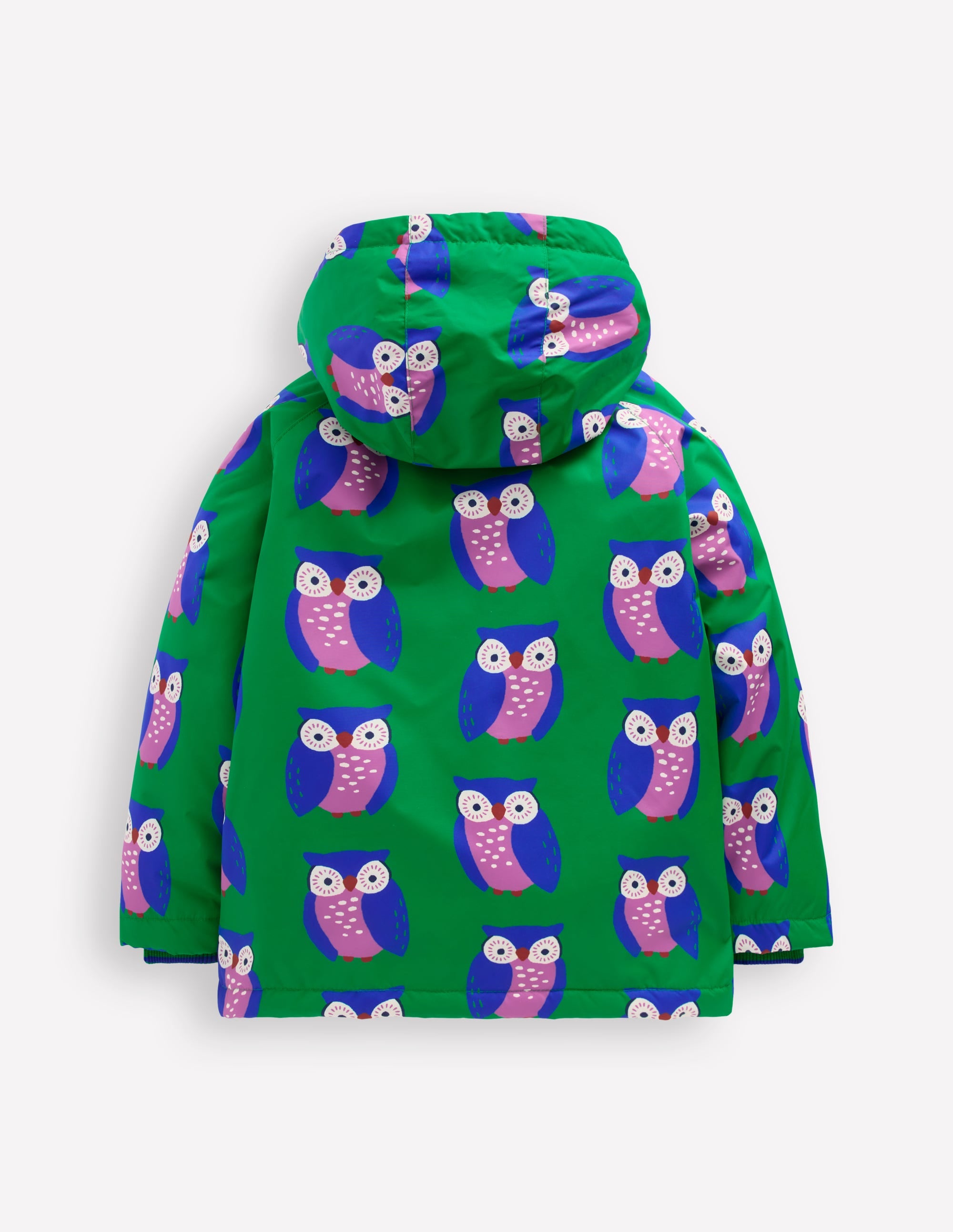 Sherpa Lined Anorak-Rich Emerald Geo Owls - Image 2